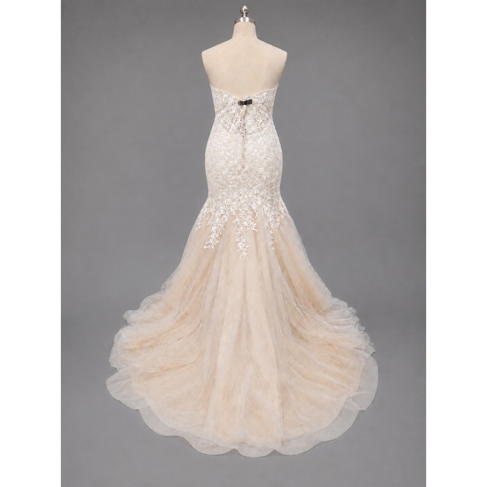Mori‎ Lee Madeline Gardner Mermaid Wedding Dress Lace Beaded Champagne Size 18
